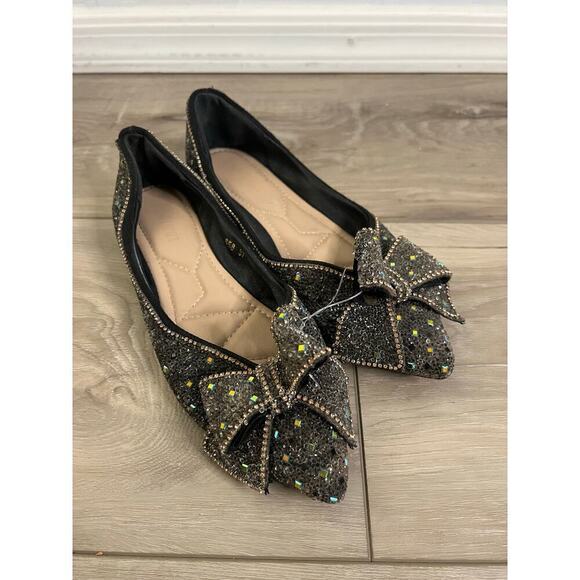 other Shoes - Womens Rhinestone Flats -Pointed Toe Ballet Flat